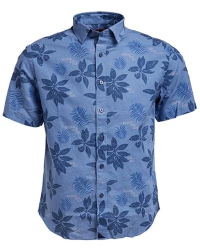 UNTUCKit Classic Bairrada Linen-blend Shirt - Blue