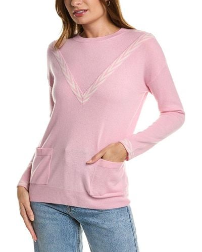 Kier + J Kier+j Cable Turtleneck Cashmere Sweater - Pink
