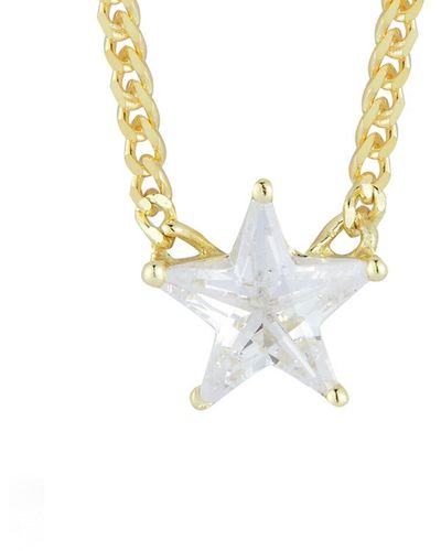 Glaze Jewelry Silver Crystal Star Necklace - Metallic