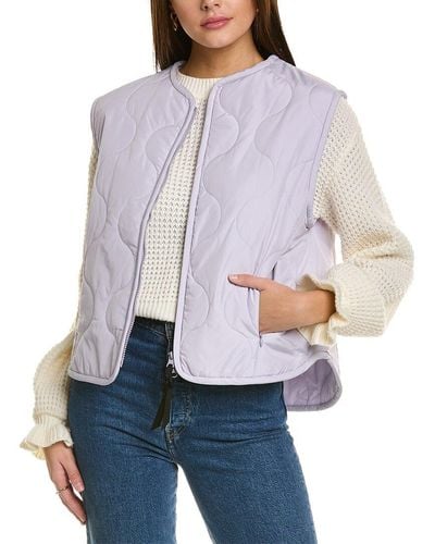 Johnny Was Quilted Vest - Grey
