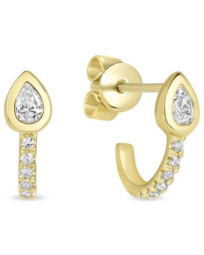 Ron Hami 14k 0.21 Ct. Tw. Diamond Half-Huggie Earrings - Metallic
