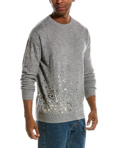 SCOTT & SCOTT LONDON Foil Wool & Cashmere-blend Crewneck Sweater - Gray