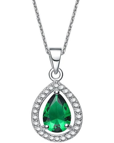 Genevive Jewelry Silver Necklace - Green