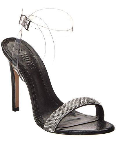 SCHUTZ SHOES Irina Leather-trim Sandal - Metallic