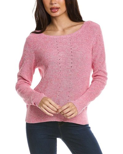 RAFFI Reversible Neck Sweater - Red