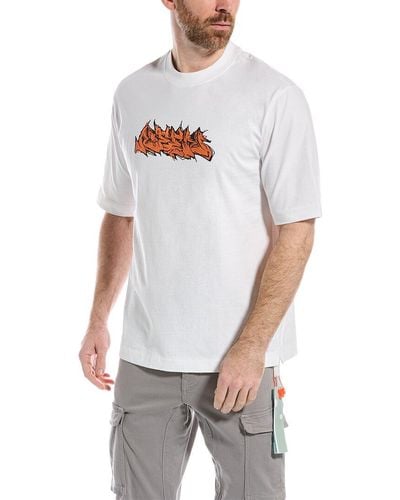 Off-White c/o Virgil Abloh Graphic Print Crew Neck T-Shirt - Orange T-Shirts,  Clothing - WOWVA32950