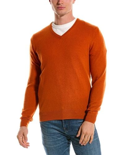 Phenix Cashmere V-neck Sweater - Orange