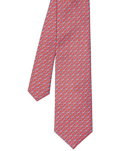 J.McLaughlin Bridle Link Silk Tie - Pink