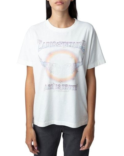 Zadig & Voltaire Tommer Compo Concert Horizon T-shirt - White
