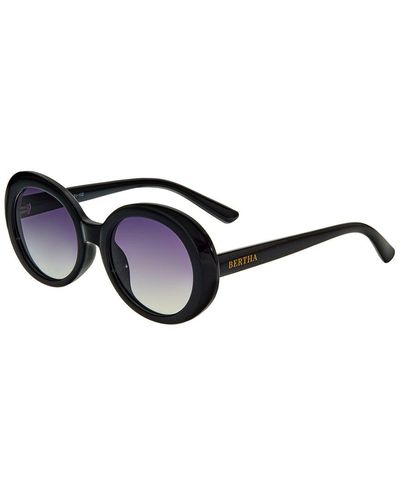 Bertha Brsbr054c1 53mm Polarized Sunglasses - Black