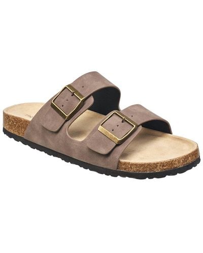 Lucky Brand Blanc Double Strap Suede Sandal - Brown