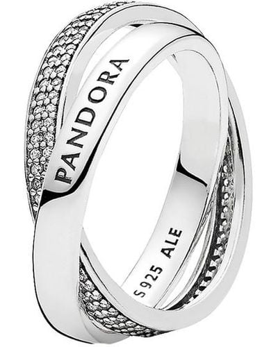PANDORA Silver Cz Promise Ring - White