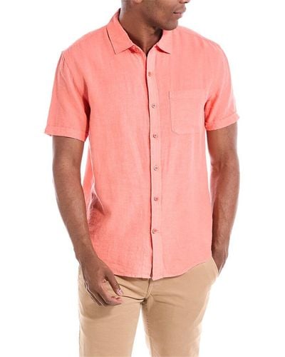 Magaschoni Linen-blend Shirt - Pink