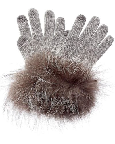Sofiacashmere Tech Cashmere Gloves - Gray