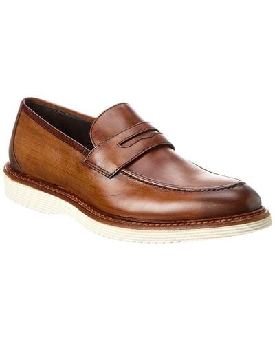 Johnston & Murphy Jameson Leather Penny Loafer - Brown