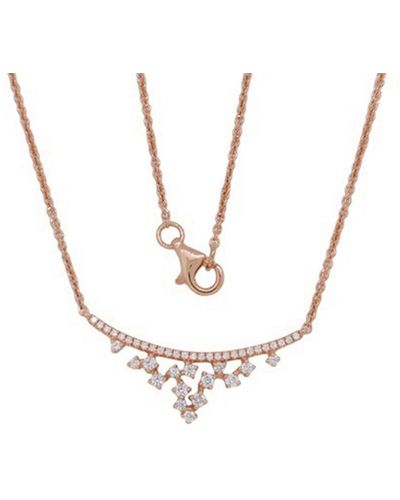 Diana M. Jewels Fine Jewellery 14k Rose Gold 0.29 Ct. Tw. Diamond Necklace - Metallic