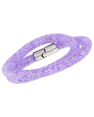 Swarovski Stardust Mauve Double Bracelet 5120044-m - Medium - Purple