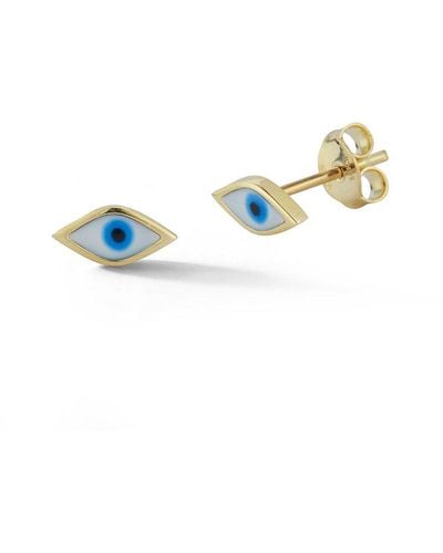 Ember Fine Jewelry 14k Evil Eye Studs - Multicolor