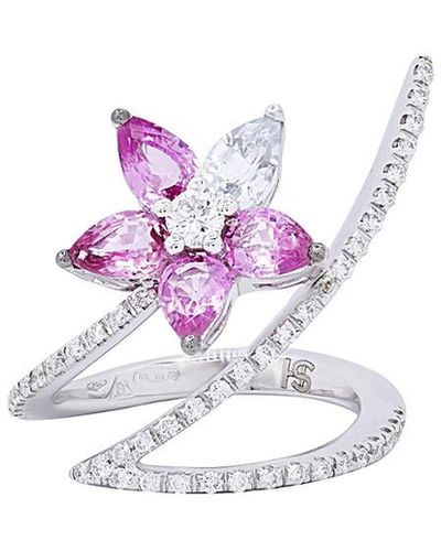 Diana M. Jewels Fine Jewelry 18k 2.89 Ct. Tw. Diamond & Sapphire Ring - Multicolor