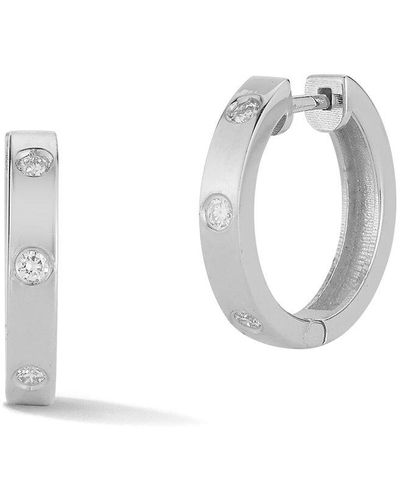 Ember Fine Jewelry 14k 0.1 Ct. Tw. Diamond Huggie Earrings - White