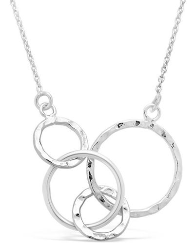 Sterling Forever Silver Multi-linked Necklace - White