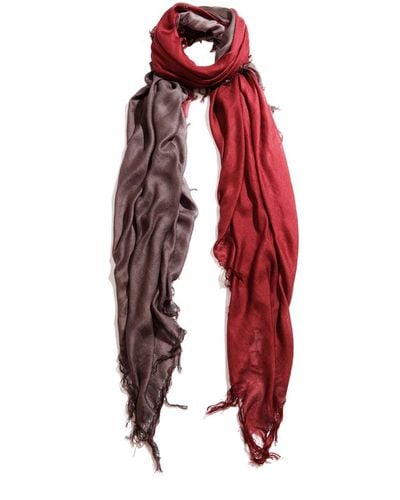 Blue Pacific Ombre Tissue Cashmere-blend Scarf - Red