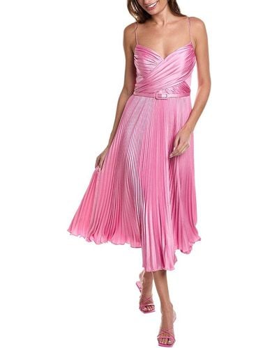 ML Monique Lhuillier Midi Dress - Pink