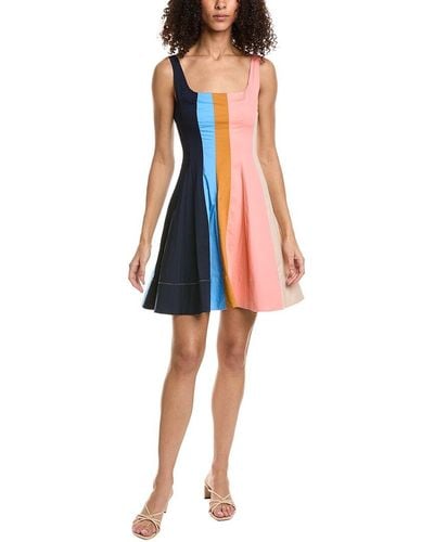 STAUD Wells Mini Dress - Multicolour