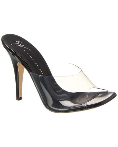 Giuseppe Zanotti Curvy 105 Vinyl & Leather Sandal - White