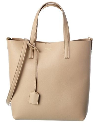 Saint Laurent Toy N/s Leather Shopper Tote - Natural