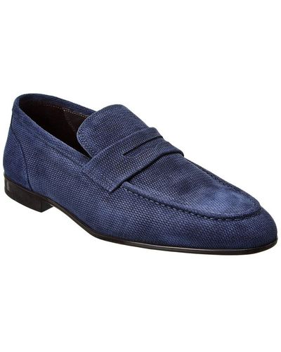M by Bruno Magli Lauro Suede Loafer - Blue