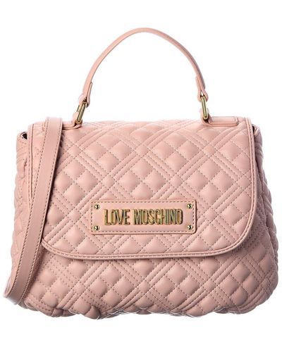 Love Moschino Top Handle Quilted Satchel - Pink