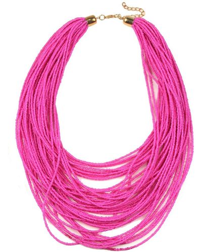 Eye Candy LA The Luxe Collection Sparkly Necklace - Pink