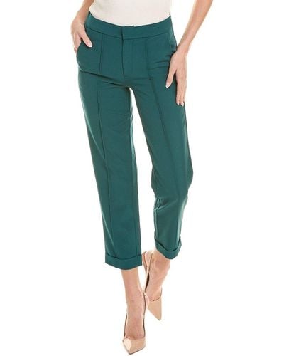 Fate Tucked Front Cuff Hem Pant - Green
