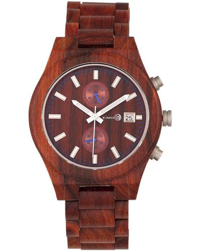 Earth Wood Unisex Castillo Watch - Red