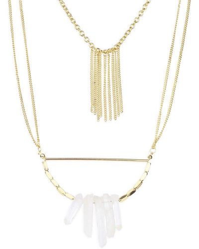Saachi Plated Necklace - White