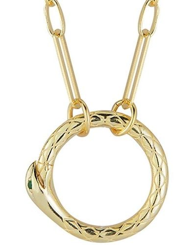 Glaze Jewelry 14k Over Silver Snake Necklace - Metallic