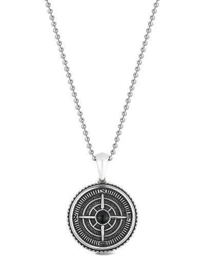 YIELD OF MEN Yield Of Silver Compass Necklace - Metallic