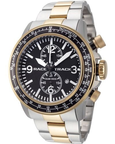 Glamrocks Jewelry Racetrack Action Tachymeter Watch - Metallic
