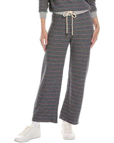 The Great The Wide Leg Cropped Sweatpant - Gray
