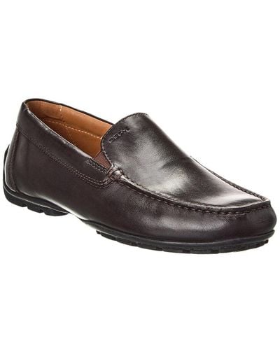 Geox Moner Leather Loafer - Brown