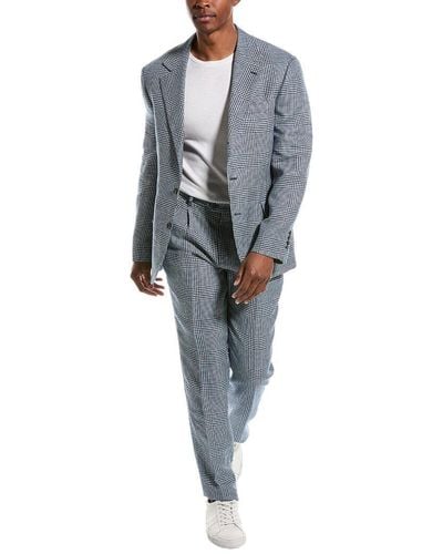 Brunello Cucinelli 2pc Linen & Wool-blend Suit - Blue