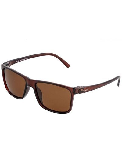 Simplify Unisex Ssu123 54 X 39mm Polarized Sunglasses - Brown