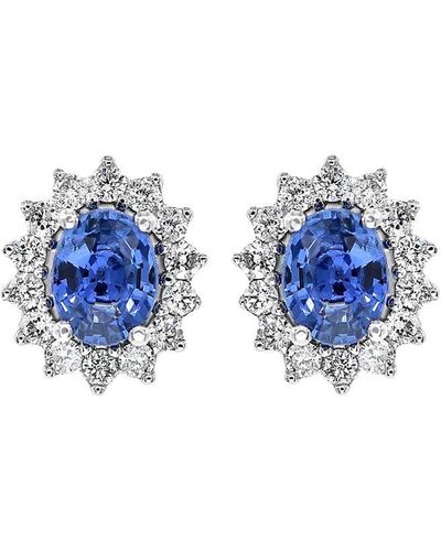 Diana M. Jewels 14k 0.23 Ct. Tw. Diamond Earrings - Blue