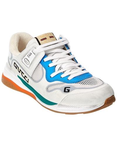 Gucci Ultrapace Leather & Mesh Sneaker - Blue