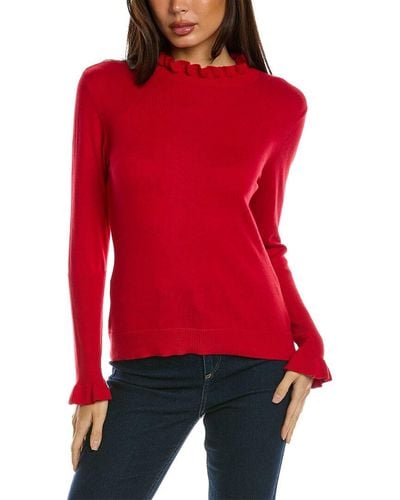 Hannah Rose Evie Cashmere-blend Sweater - Red