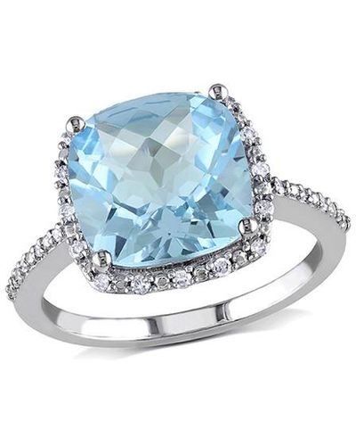 Rina Limor 10k 5.35 Ct. Tw. Diamond & Sky Blue Topaz Ring