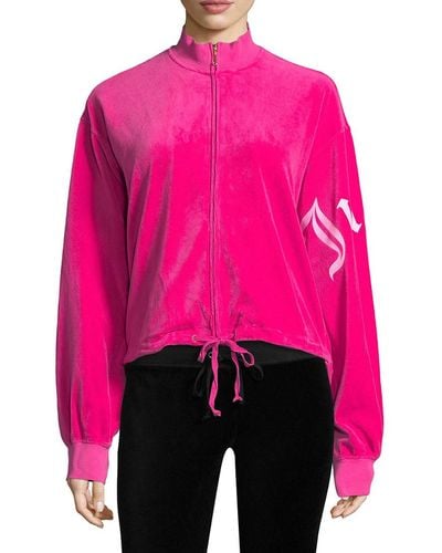 Juicy Couture Velour Batwing Jacket - Pink