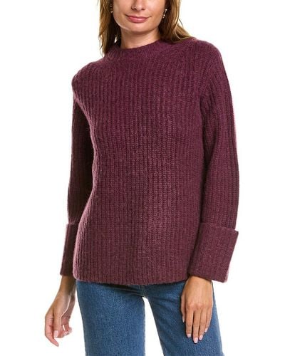 Vince Shaker Rib Wool & Alpaca-blend Sweater - Purple