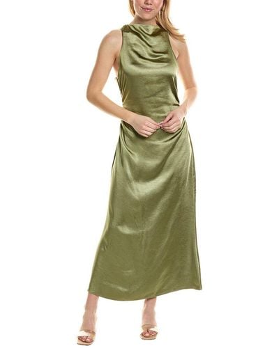 REVERIEE Satin Maxi Dress - Green